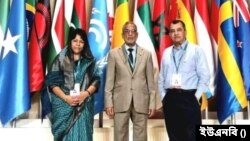 সংযুক্ত আরব আমিরাতের আবুধাবিতে অনুষ্ঠিত প্রাক-কপ-২৮ এর মন্ত্রী পর্যায়ের সম্মেলনে পরিবেশমন্ত্রী মো. শাহাব উদ্দিন। ৩০ অক্টোবর, ২০২৩।