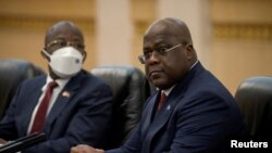 FILE - Democratic Republic of Congo's President Felix Tshisekedi attends talks with Chinese Premier Li Qiang at the Great Hall of the People in Beijing, China, May 26, 2023.