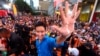 Move Forward Party leader Pita Limjaroenrat greets supporters, July 9, 2023, during a rally to thank voters ahead of the vote for a new prime minister on July 13, in Bangkok, Thailand. 