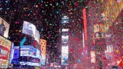 Perayaan pergantian tahun baru di Times Square, Manhattan, New York (foto: ilustrasi). 