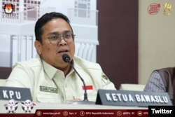 Ketua Bawaslu Rahmat Bagja di Media Center KPU, Kamis (15/2/2024). (https://twitter.com/KPU_ID)