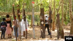 œuvre exposée à l'exposition N.Art.Urel. Forêt classée de Pahou au Bénin le 11 janvier 2024/ Ginette Fleur Adandé