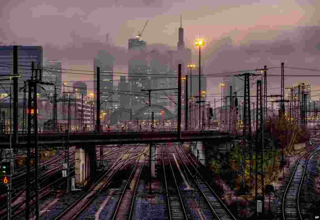 Empty rails are pictured outside the central train station in Frankfurt, Germany.&nbsp;A union representing German train drivers called its members to strike for 24 hours this week, following the breakdown of talks with the main national operator in what is shaping up to be an unusually difficult dispute over pay and working hours.