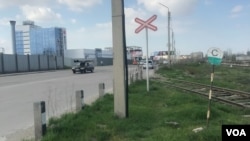 A view of the northern train route on the outskirts of Bishkek, Kyrgyzstan, April 7, 2024.