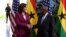 U.S. Vice President Kamala Harris meets with Ghana's President Nana Akufo-Addo during her week-long trip to Ghana, Tanzania and Zambia, in Accra, Ghana March 27, 2023.