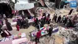 ইসরাইল-গাজা সংঘাত: ধ্বংসযজ্ঞের পরেও গাজায় খোলা ঈদের বাজার