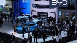 Pameran kendaraan listrik produksi perusahaan China BYD di Munich, Jerman (foto: dok). 