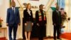 New United States ambassador to Zimbabwe Pamela Marie Tremont with President Emmerson Mnangagwa