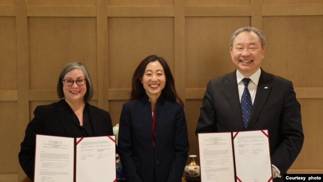 台美2024年2月22日完成签署《国际发展合作了解备忘录》。(照片由驻美国台北经济文化代表处发布)