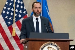 FILE - Special counsel Jack Smith speaks to reporters, in Washington, June 9, 2023. (AP Photo/Jose Luis Magana, File)