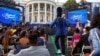 (FILE) Members of the Tennessee State University marching band perform during a Juneteenth concert at the White House