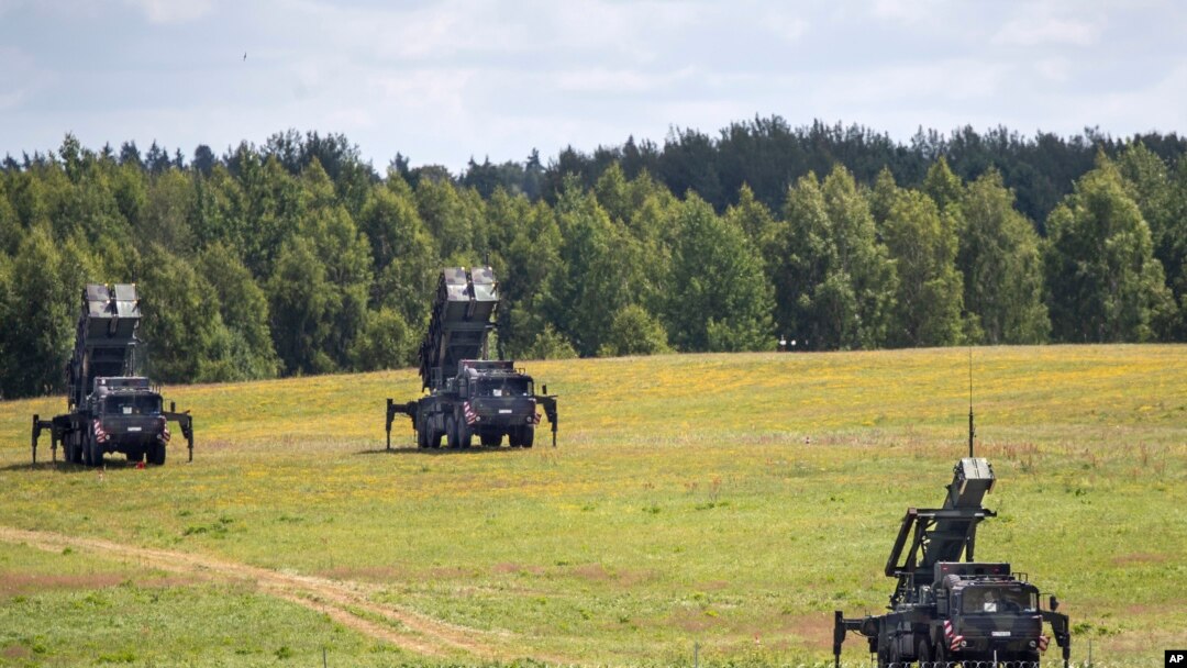 Германские комплексы Patriot, размещенные в Литве для охраны вильнюсского саммита НАТО. 8 июля 2023 г. (архивное фото)