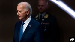 President Joe Biden arrives for the NATO summit in Washington, July 10, 2024.