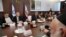 Israel's Prime Minister Benjamin Netanyahu, third left, attends the weekly cabinet meeting at his office in Jerusalem, July 9, 2023.