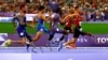 Athletes compete in the men's 100m athletics T63 round 1 at the Stade de France in Sait-Denis, during the Paris 2024 Paralympics, Sept. 1, 2024.