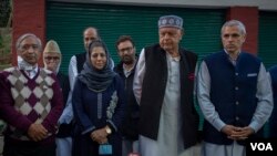 Pro-India political parties formed a collation known as People’s Alliance for Gupkar Delegation or PAGD after BJP government stripped J&K of its special status. PAGD vowed to fight for the restoration of the region’s limited autonomy. (Wasim Nabi for VOA)