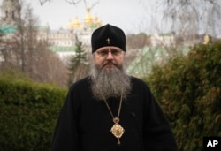 Metropolitan Clement talks to the Associated Press in the Monastery of the Caves in Kyiv, March 24, 2023.