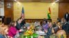 ጋና በጉብኝት ላይ የሚገኙት የዩናይትድ ስቴትስ ምክትል ፕሬዚደንት ካማላ ሃሪስ  ከአገሪቱ ፕሬዚደንት ናና አኩፎ አዶ  ጋር ተገናኝተው ተወያይተዋል