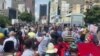 Protesta de trabajadores activos y jubilados en Venezuela