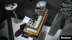 FILE - A model of Al-Zawahiri compound which was used to brief President Biden on the mission that killed Al Qaeda's leader Ayman al-Zawahiri, is on display at the Central Intelligence Agency museum, in McLean, Virginia, Sept. 24, 2022.