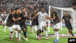 Basani ba Afrika ya Ngele bazali kosepela nsima na mongete na bango ya mibale liboso lya Maroc na 8e ya CAN 2023, na stade San Pedro, Côte d'Ivoire, 30 sanza ya yambo 2024.