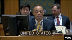 지난 12일 유엔 안보리 회의에 참석한 존 켈리 미국 유엔대표부 공사참사관이 북한으로부터 지속적으로 무기를 조달하는 러시아를 강하게 규탄했다.