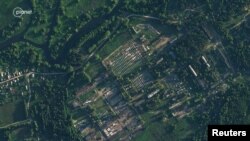 Satelitski snimak vojne baze u Celju, region Mogilev, Belorusija, 19. jula 2023.
