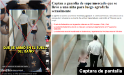 Captura de pantalla de video de TikTok falso con fotografía de 2019 colocada en forma de espejo (izquierda); captura de pantalla de nota informativa de 2019 del medio La República de Perú (derecha).