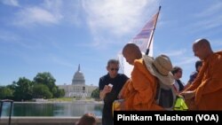 THAI BUDDHIST MONKS WALK 2000 MILES TO PROMOTE WORLD PEACE IN THE US