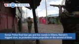 VOA60 Africa- Police fired tear gas and live rounds in Nairobi's biggest slum, as protesters threw projectiles on second day of protest