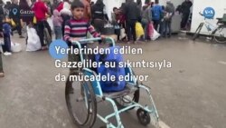 Yerlerinden edilen Gazzeliler su sıkıntısıyla da mücadele ediyor
