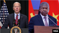 Joe Biden, Presidente dos Estados Unidos (esquerda) e João Lourenço, Presidente de Angola (direita). Reuters/AFP