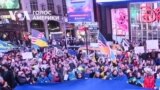 У Нью-Йорку на головній площі міста розгорнули 20-метровий прапор України. Відео