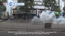VOA60 Africa - Kenya: Fresh protests against tax hikes break out in Nairobi
