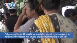 VOA60 World - At least 26 dead after ferry capsizes in Philippines