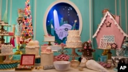 The China Room of the White House was transformed into a bake shop for the 2023 holiday season, Nov. 27, 2023, Washington.
