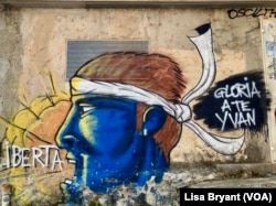 Graffiti in Corte supporting Corsican nationalist Yvan Colonna, who died in prison in 2022.