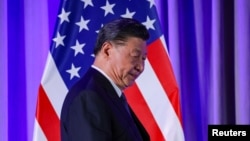 資料照：中國國家主席習近平2023年11月15日在三藩市出席美國商界主辦的晚宴並發表演說。