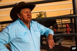 Kennard Real Bird poses for a photograph, Dec. 9, 2023, in Las Vegas. For Real Bird, who rode saddle broncs for 16 years, horses provided freedom and the ability to move around the thousands of square miles that make up the Crow reservation