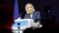 Former president of the French far-right Rassemblement National (RN) parliamentary group Marine Le Pen gives a speech during the results evening of the first round of the parliamentary elections in Henin-Beaumont, northern France, June 30, 2024. 