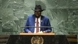 FILE - South Sudan President Salva Kiir addresses the 78th United Nations General Assembly at UN headquarters in New York City on September 21, 2023. 