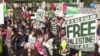 Washington'da ''Filistin’e Özgürlük'' mitingine binlerce kişi katıldı