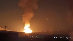 انفجار خط لوله گاز گردنه حلوایی شهرستان بروجن در استان چهارمحال و بختیاری ایران