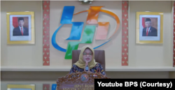 Tangkapan layar Deputi Bidang Statistik Distribusi dan Jasa BPS Pudji Ismartini (Youtube BPS)