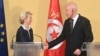 La présidente de la Commission européenne. Ursula Von der Leyen et le président tunisien Kais Saied.