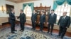 Turkmaniston Vitse-prezidenti va Tashqi ishlar vaziri Rashid Meredov Vashingtonda AQSh Davlat kotibi Entoni Blinken bilan, 24-aprel, 2023 