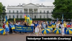 Митинг у Белого дома в поддержку украинского народа в его борьбе против российской агрессии. Вашингтон, июль 2023. 