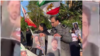 تجمع حمایت از مجاهد کورکور و رضا رسایی مقابل سفارتخانه جمهوری اسلامی در برلین (پنج‌شنبه ۷ دی)