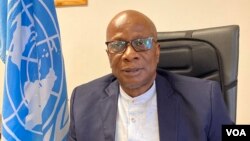 Umqoqi wenhlelo zenhlanganiso ye-United Nations eZimbabwe, uMnu. Edward Kallon (Columbus Mavhunga/VOA)