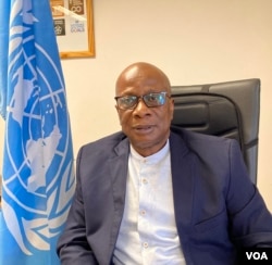 Edward Kallon, UN resident and humanitarian coordinator in Zimbabwe, on April 3, 2024 in Harare. (Columbus Mavhunga/VOA)
